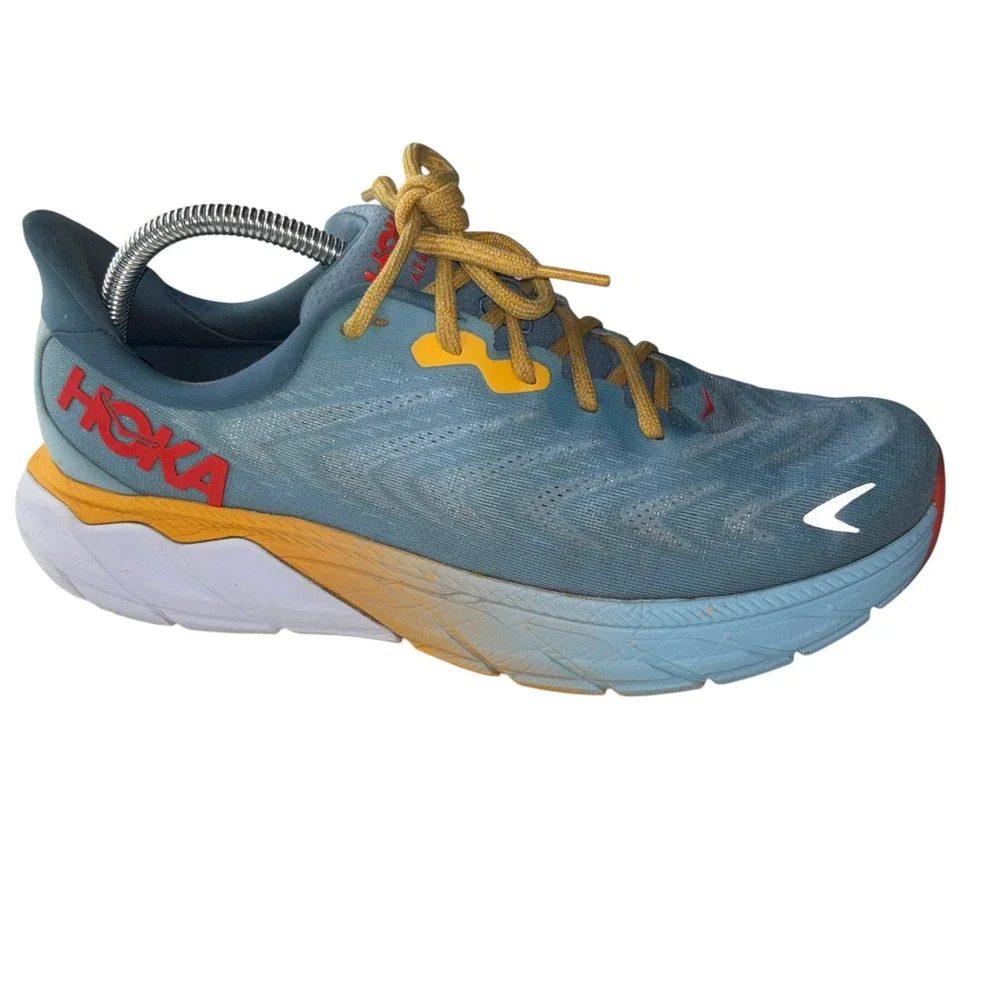 HOKA ONE ONE Arahi 6 Mens 9.5D Running Shoes Summer Song Mountain Blue Mesh